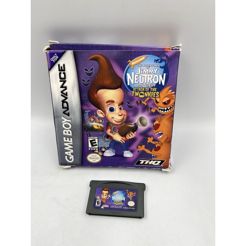 Jimmy Neutron Attack of Twonkies Nintendo Game Boy Advance GBA Original Box